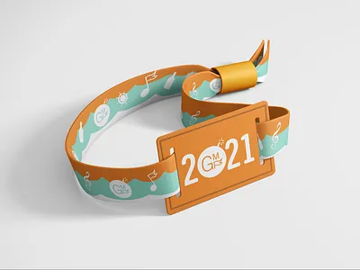 Gasparilla Music Festival - Wristband bracelet brand branding clites colby design event festival fl florida gasparilla gmf graphic logo mockup music tampa typography visual wristband