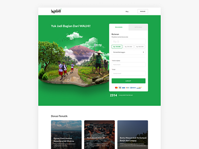 WALHI Donation Page community data donate donation donator environmental indonesia jakarta landing page member ngo payment walhi website