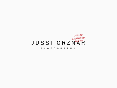 Jussi Grznar Branding branding branding design logo logo design minimal photographer photographer branding photographer logo type typographic logo typography wordmark