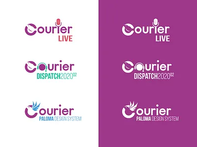 Courier Internal/External logos brand branding design system identity logo stream