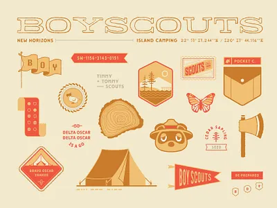 Boy Scouts animal crossing badge branding flat illustration illustrator nintendo scouts