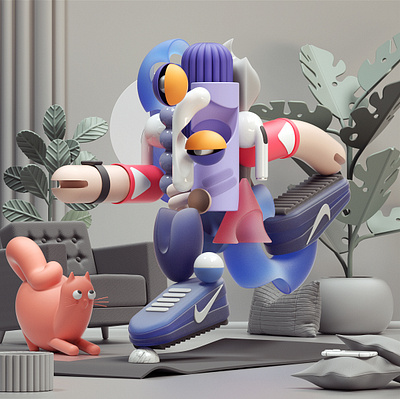 YOGA 3d abstract adobe art cinema4d design graphic design illustration inspiration modern octane
