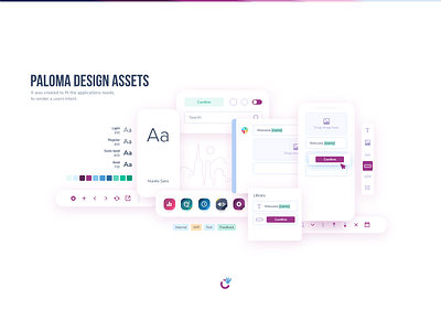 Paloma Design System brand color palette design system interface minimal mobile paloma ui ui kit