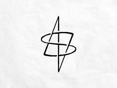 NS - logo sketch bolt logo brand brand identity branding design graphic design graphic designer icon identity logo logo design logo designer logo sketch logos logotype mark ns logo space symbol
