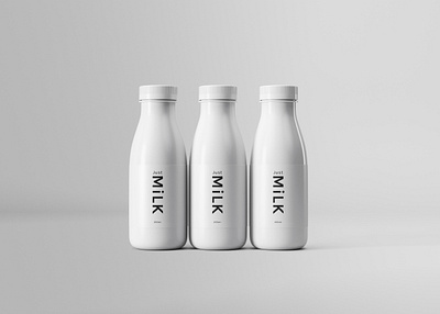 Just MiLK bottle design branding food milk minimalism package design packaging