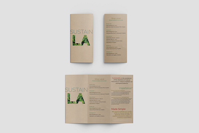 Sustain LA brochure design brochure mockup design print recycled paper sustainability