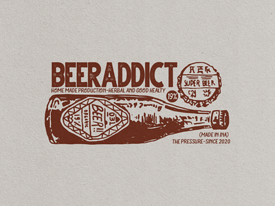 Pressure Beer badge design beer company