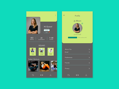 Daily UI #006 - User Profile 006 daily ui dailyui dailyui 006 dailyuichallenge health profile ui user profile workout