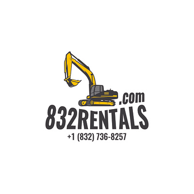 832RENTALS LOGO branding design flat illustration logo typography vector