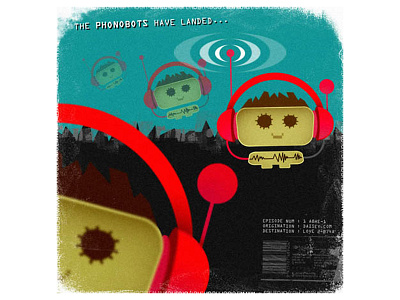 Phonobot Series character design cute funky illustration kawaii phonobot retro robot vintage