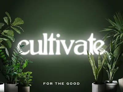 Cultivate - Church Message Series branding church church sermon cultivate dark design design graphic design message organic plants