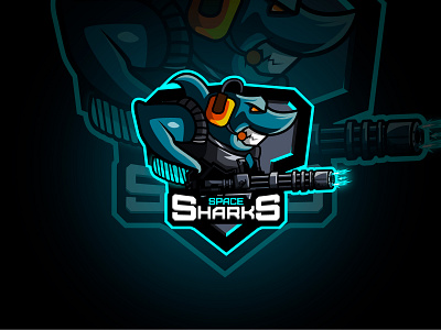 Space Sharks design design art esport esports esports logo mascot mascot design mascot logo mascotlogo