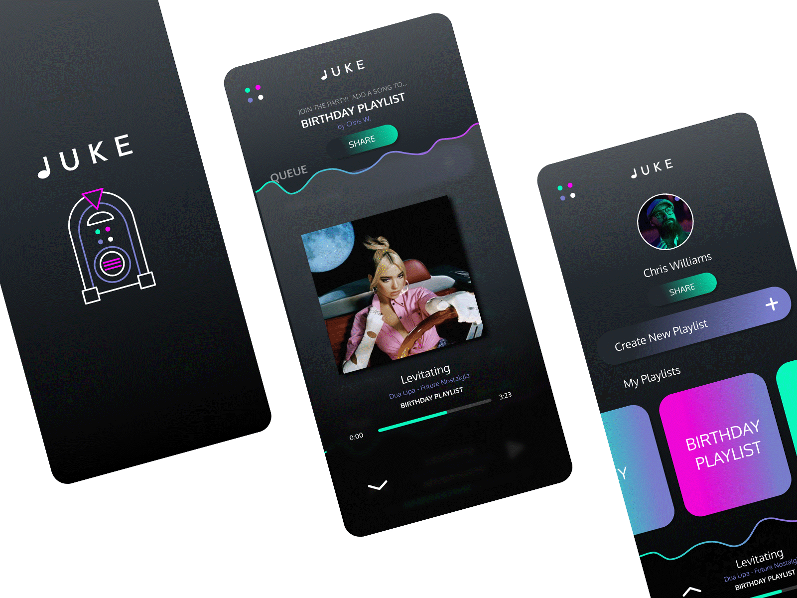 Juke App - View Artist Details app design design music app music app design ux ui