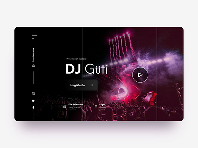 Landing Page Dj Guti dailyui design landing landing page design landingpage maquette ui ui ux uidesign ux web design web app web design