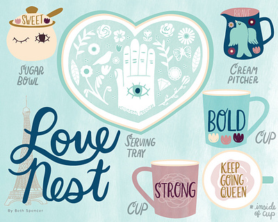 Love Nest Ceramics Design ceramics illustration