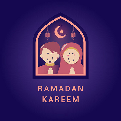 Ramadan Kareem design family flat illustration ramadan ramadan kareem ramadan mubarak vector