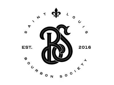 STL Bourbon Society Secondary Emblem Style 4 brand branding community design identity illustration logo