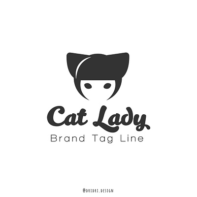 Cat Lady branding cat cat lady cute design icon illustration logo vector