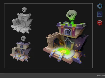 Assassin's guild 2d art 3d 3d art 3d illustration art design game art logo ui web