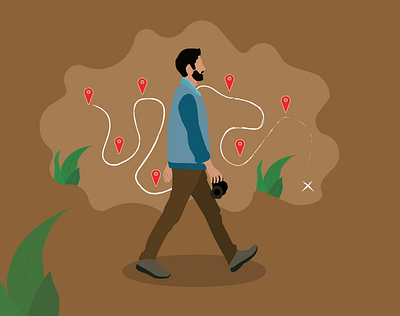 Life is a Journey adobe illustrator design art designs flatdesign ilustrator journey life person place