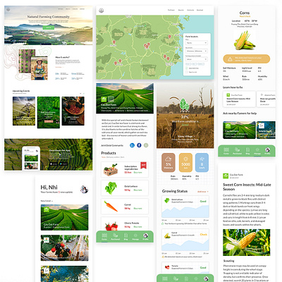 Natural Farming Community product design travel ui ux