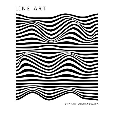 Line Art black white illustration lineart lines waves