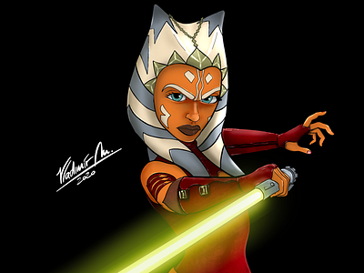 Ahsoka cartoon charakter drawing