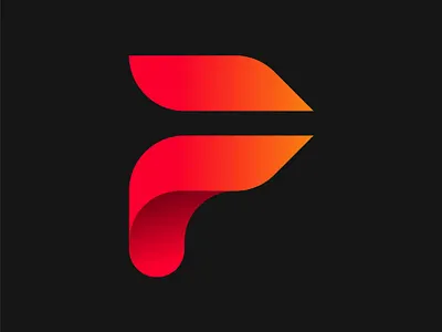PF for Prontofuel app icon design dribbble f gradient icon illustration illustrator logo minimal minimalist design modern logo msaifulhak musafeer orange p prontofuel red simple logo ui design
