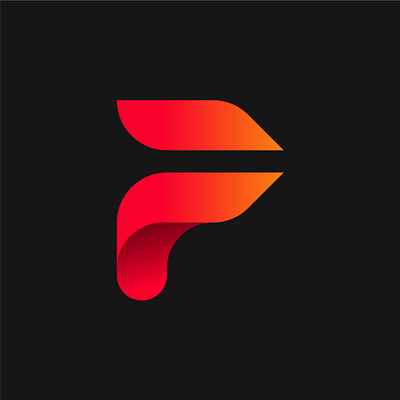 PF for Prontofuel app icon design dribbble f gradient icon illustration illustrator logo minimal minimalist design modern logo msaifulhak musafeer orange p prontofuel red simple logo ui design