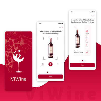 Application that will help you choose a wine UX/UI app design branding design app food and drink food app mobile app music app ui uiux ux design