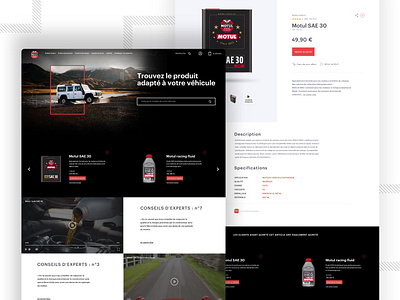 Motul Premium Oil branding car design ecommerce shop graphic design illustration landing page responsive design shop sketch ui user experience ux vintage web design website website design