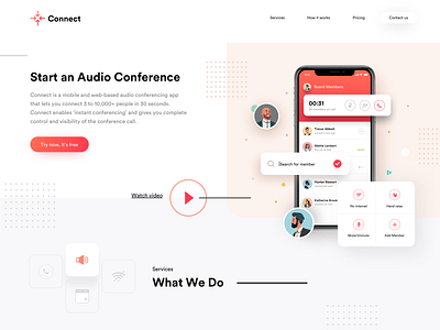 Audio Conference app design audio call audio confernce bulk calling calling calling app calling features concalls conference conference app conference calls on call features schedule calls