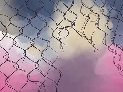 "You have escaped the cage" art cage digital painting photoshop sky wacom
