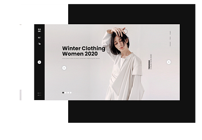 CLOTHING LANDING PAGE adobexd black branding clean dribble shot freelancer grey landingpage photoshop shopping ui uidesign uiux web website