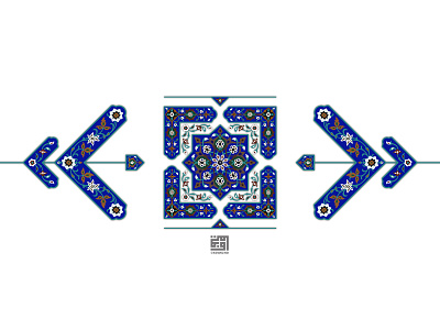 Islamic tiles design flat illustraion islamicart tiles vector