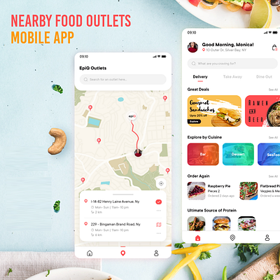 Foody Lovers App - User Interface Design app app ui app ui design appdesign appdesigner appuidesign dribbble food app foodapp mobileapp mobileappdesign uiux uiuxdesign userinterface