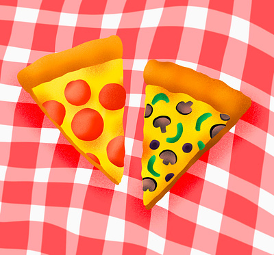Procreate Pizza Slices design food illustration pizza pizza slice procreate sketch slice texture