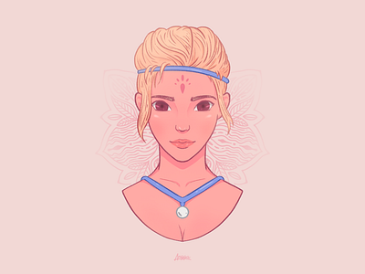 GOD·DESS - Portrait Illustration art cartoon character design cute design digital art digital drawing drawings illustration kawaii