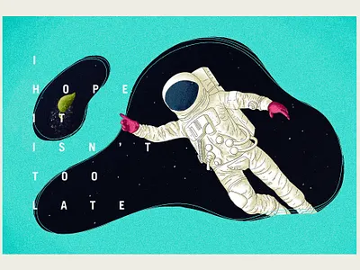 Hope colors design eco ecology green illustration leaf nature planet saved space world