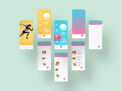 Fitness App 2020 design 2020 trend after effects app design diet figma fitness fitness app flat health health app latest design medical care minimal new design popular sketch ui ux xd design