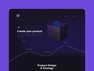 Cube grid home landing landingpage ui uiux webdesign