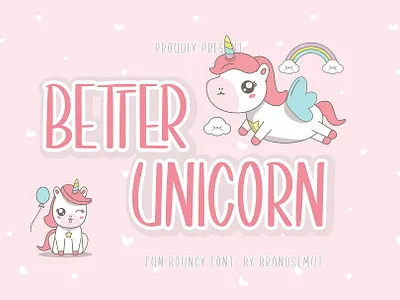 Better Unicorn Font art cricut cricut font cute cute font decoration easter fashion fun funny handwritten logo ornament print silhouette sweet swirl unicorn