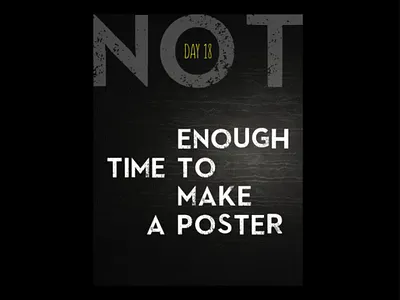 Tired typography design poster