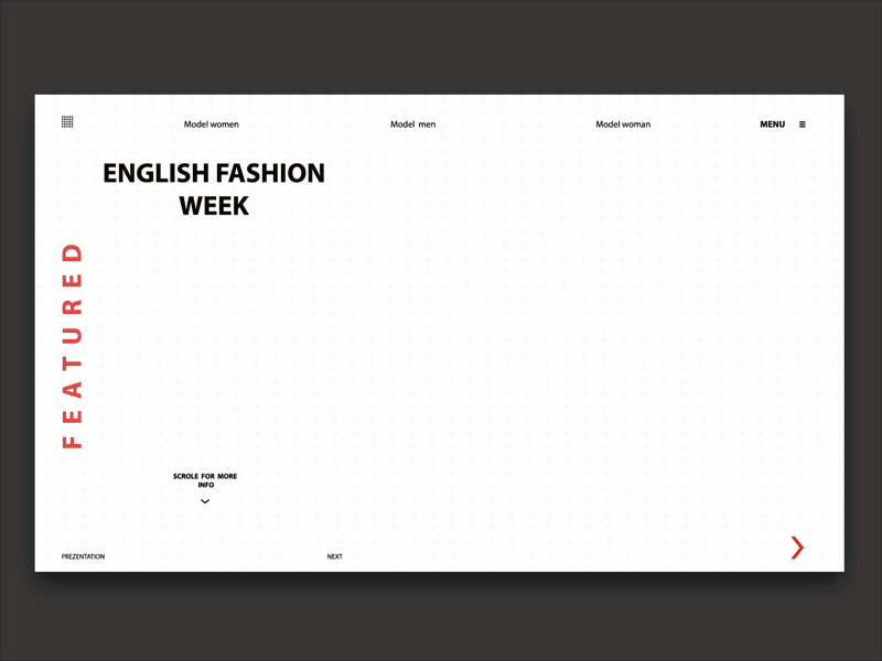 ENGLISH FESHION WEEK ux web