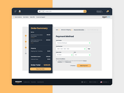 Amazon Concept Checkout Page amazon challenge checkout concept daily ui form sketch ui ux