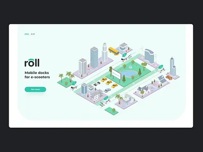 Ride with Roll - Homepage Animation animation branding branding and identity design illustration ui ux web