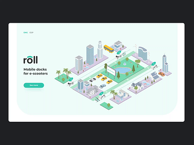 Ride with Roll - Homepage Animation animation branding branding and identity design illustration ui ux web