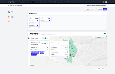 Geography-Based Targeting dashboard microinteractions ui user interface ux