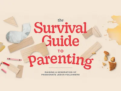 Survival Guide to Parenting - Church Sermon Series blocks branding children church sermon series crayons design kids kids toys parenting parents survival guide toys