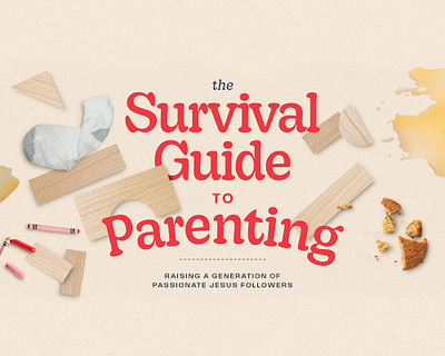 Survival Guide to Parenting - Church Sermon Series blocks branding children church sermon series crayons design kids kids toys parenting parents survival guide toys